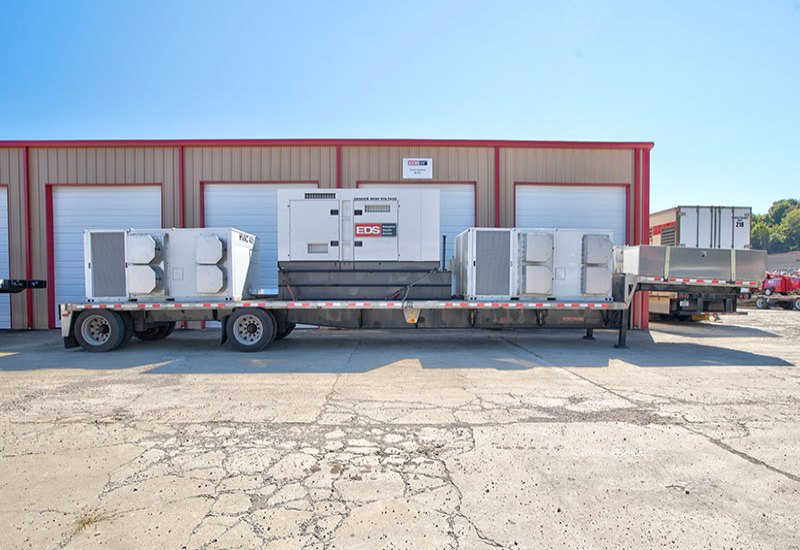Truck with power equipment machine