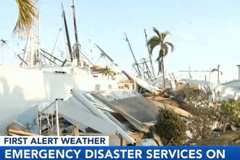 News report on EDS helping hurricane recovery in Florida