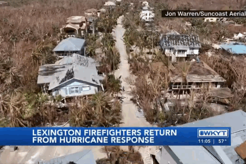 News report on EDS helping hurricane recovery in Florida